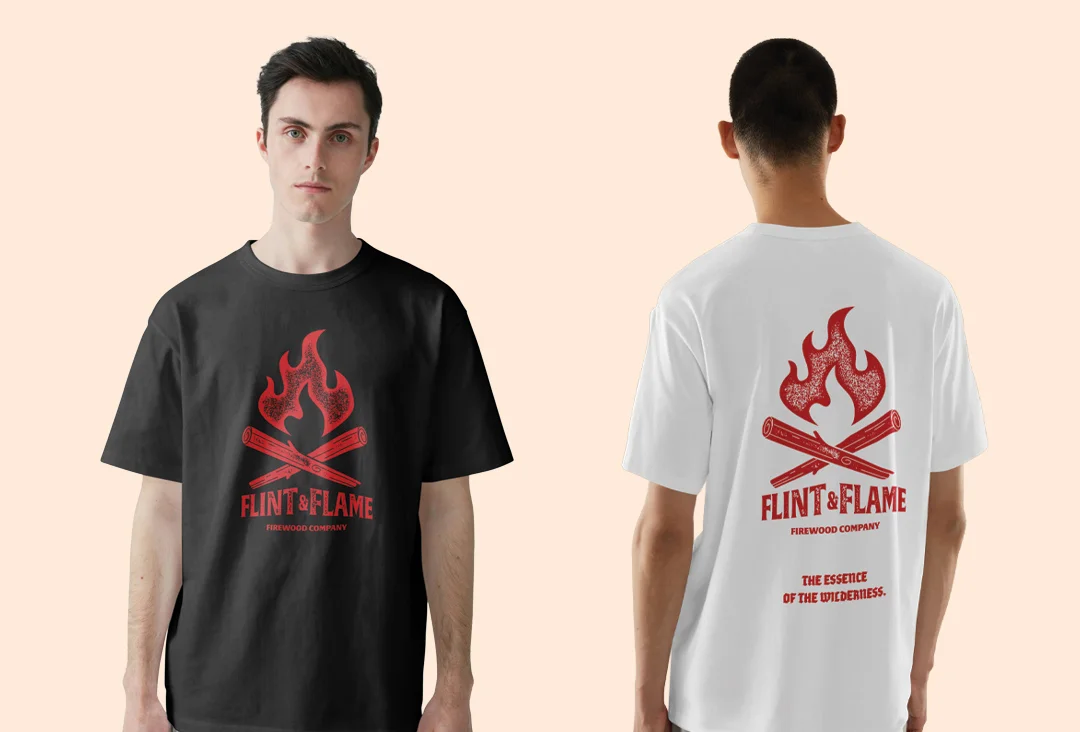 Flint and Flame Firewood Company Logo and Branding - John Linsangan