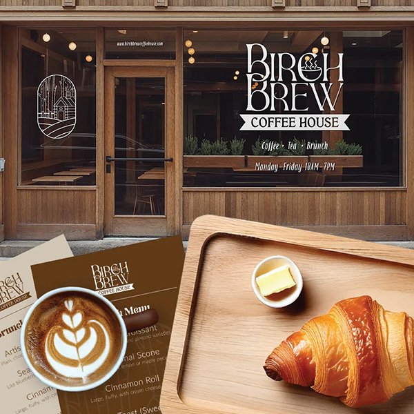 John Linsangan Graphic Designer - Birch Brew Coffee House Logo design and branding
